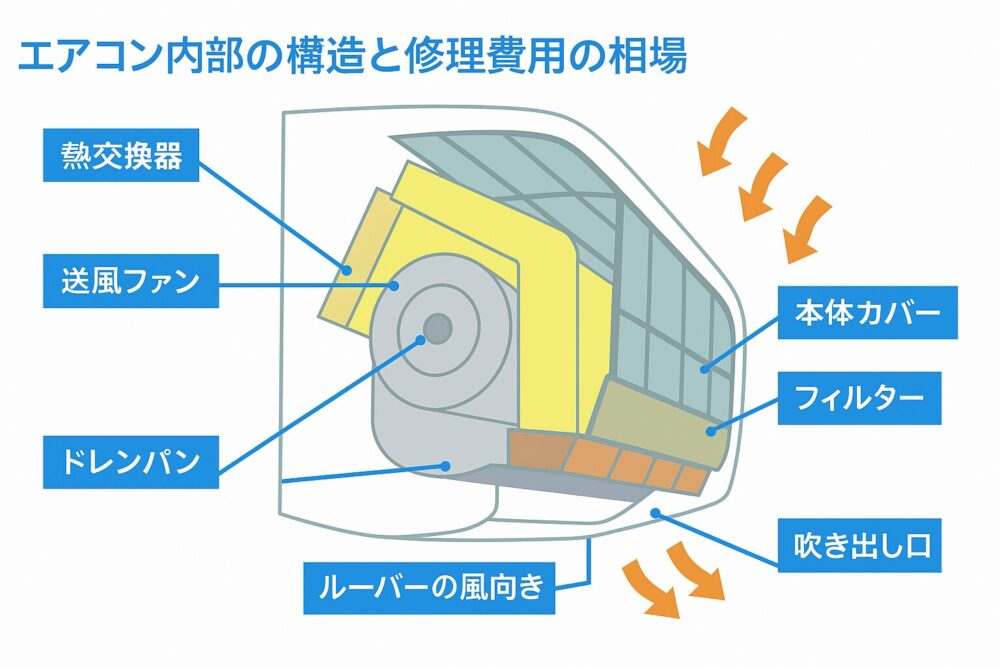 エアコン内部の構造