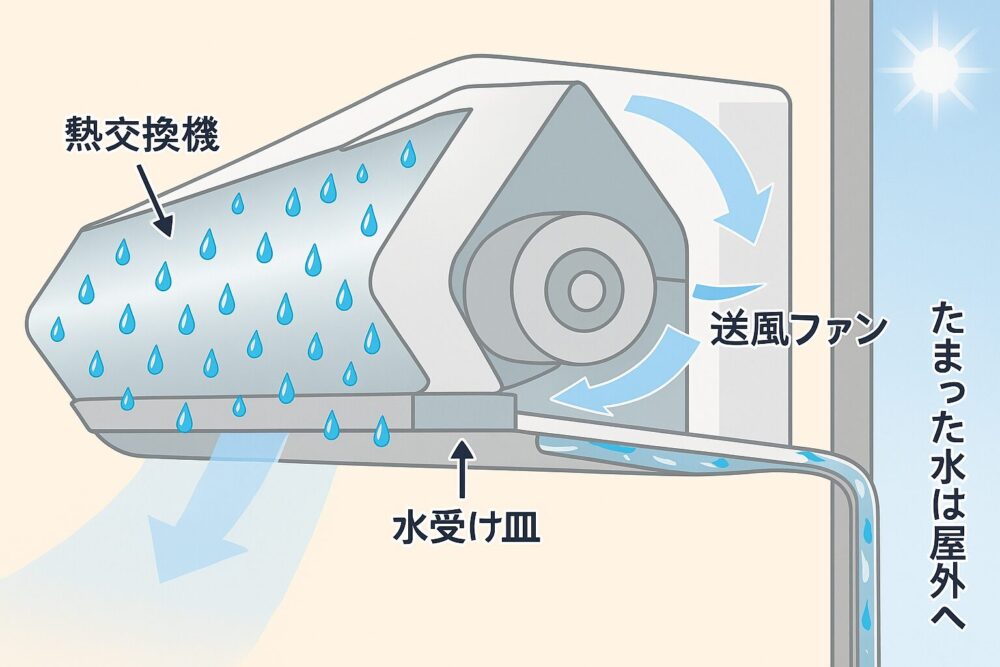 エアコンドレンパン構造