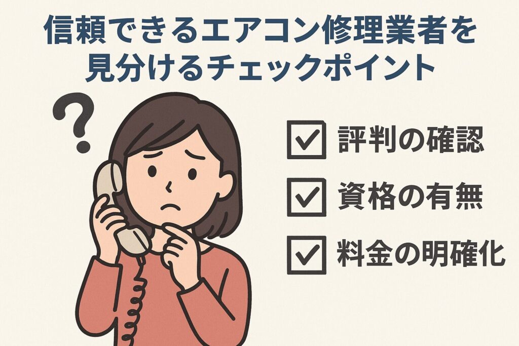 信頼できるエアコン修理業者の見分け方