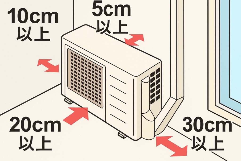 エアコン室外機の設置環境