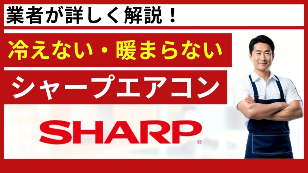 シャープエアコンが冷えない、暖まらない