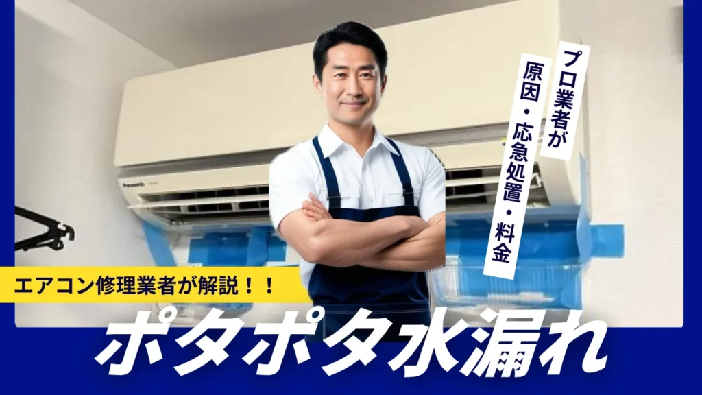 エアコンのポタポタ水漏れの修理方法を解説します